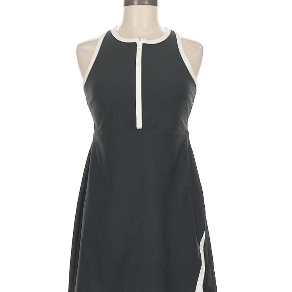 Size S Women’s Black Tennis Pickleball Dress with built in black shorts by Sage